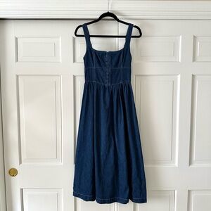 Moon River Denim Midi Dress